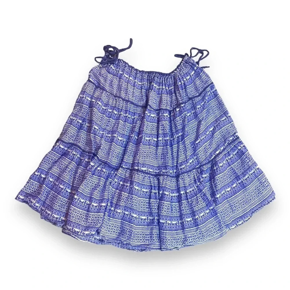 Carolina K 3 Way Dress Chicken Print Cotton /Silk Sz XS Maxi Skirt Dress - Picture 2 of 8